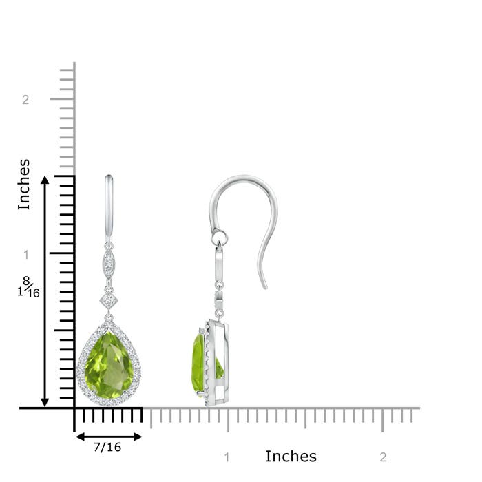 AA - Peridot / 4.14 CT / 14 KT White Gold