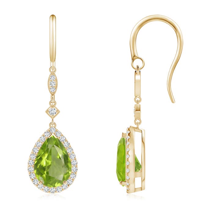 AA - Peridot / 4.14 CT / 14 KT Yellow Gold