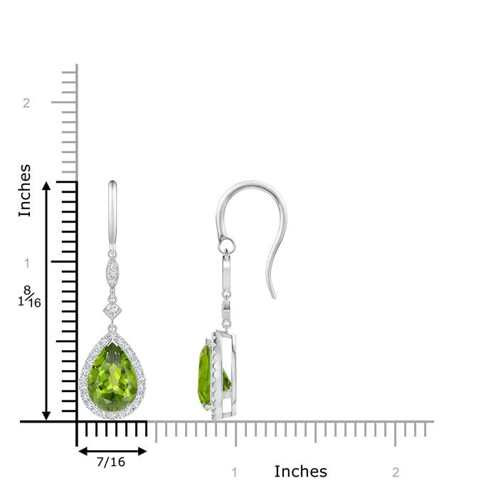 AAA - Peridot / 4.14 CT / 14 KT White Gold