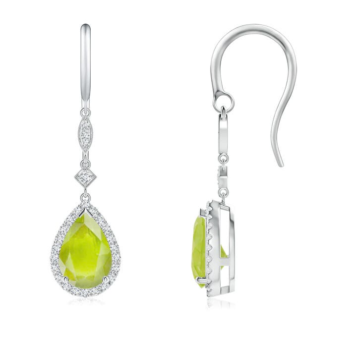 A - Peridot / 2.86 CT / 14 KT White Gold