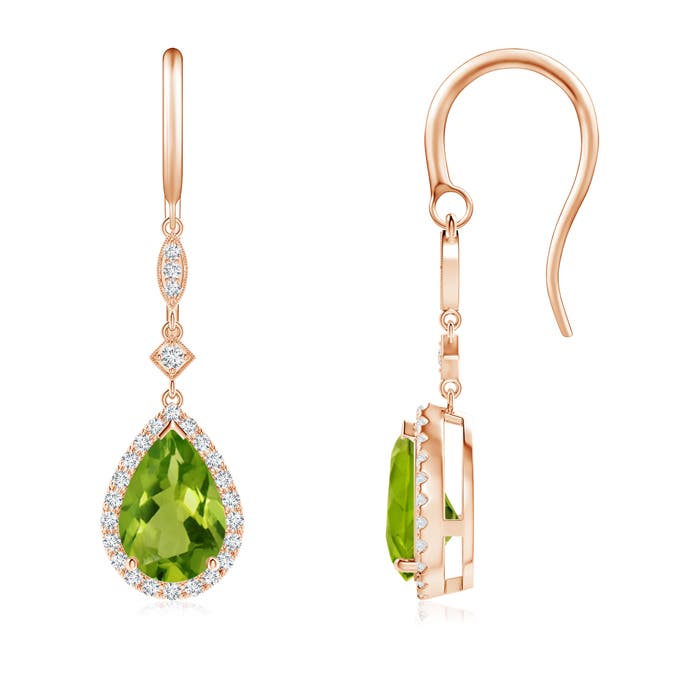 AAAA - Peridot / 2.86 CT / 14 KT Rose Gold