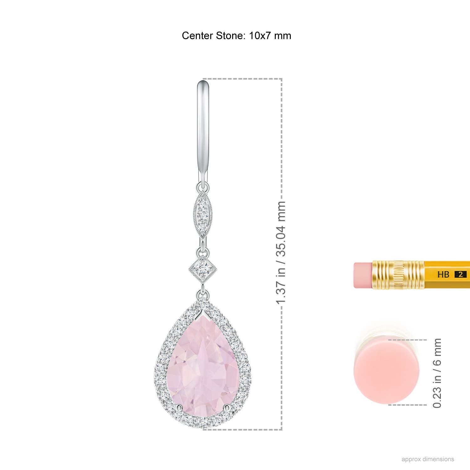 AA - Rose Quartz / 3.44 CT / 14 KT White Gold