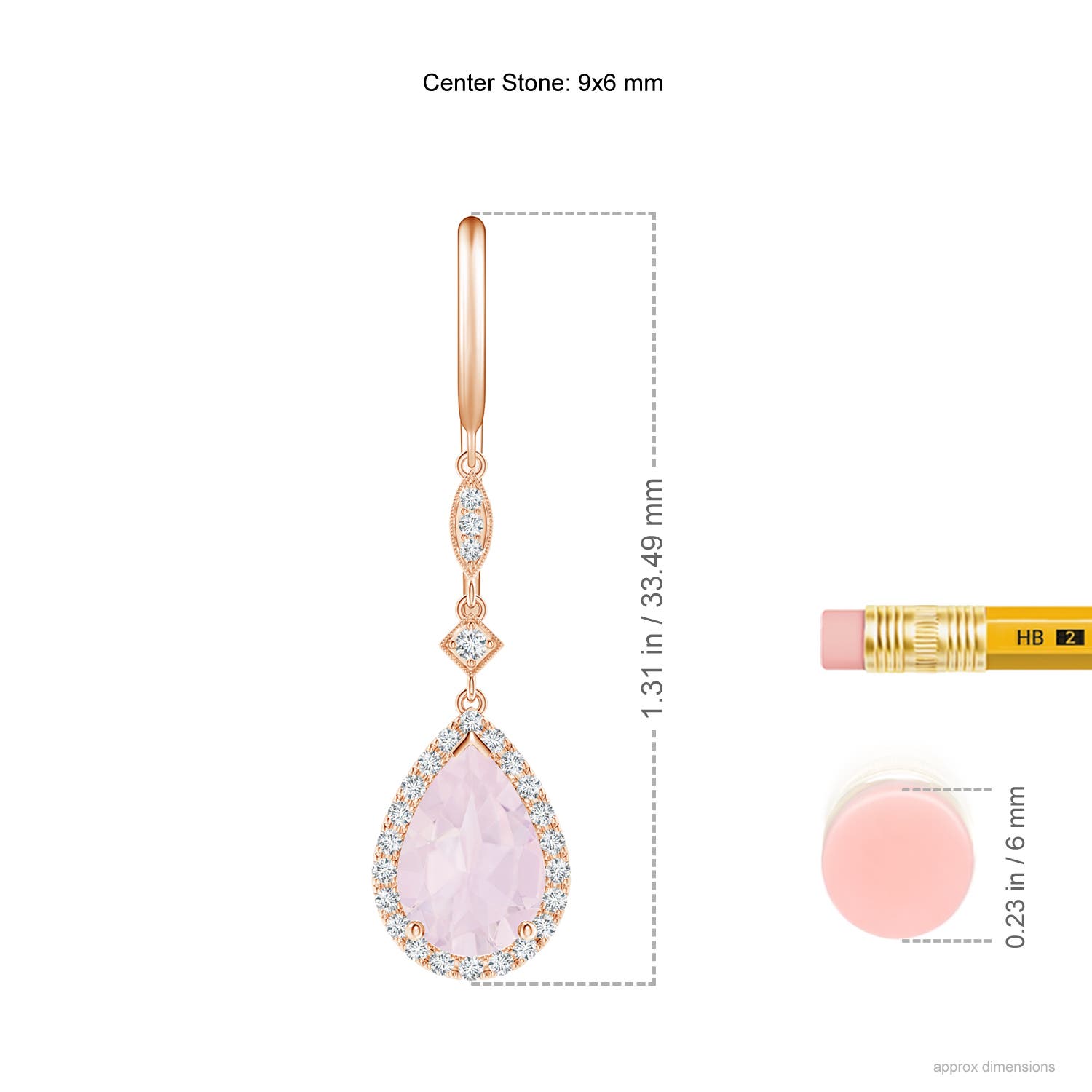 A - Rose Quartz / 2.86 CT / 14 KT Rose Gold