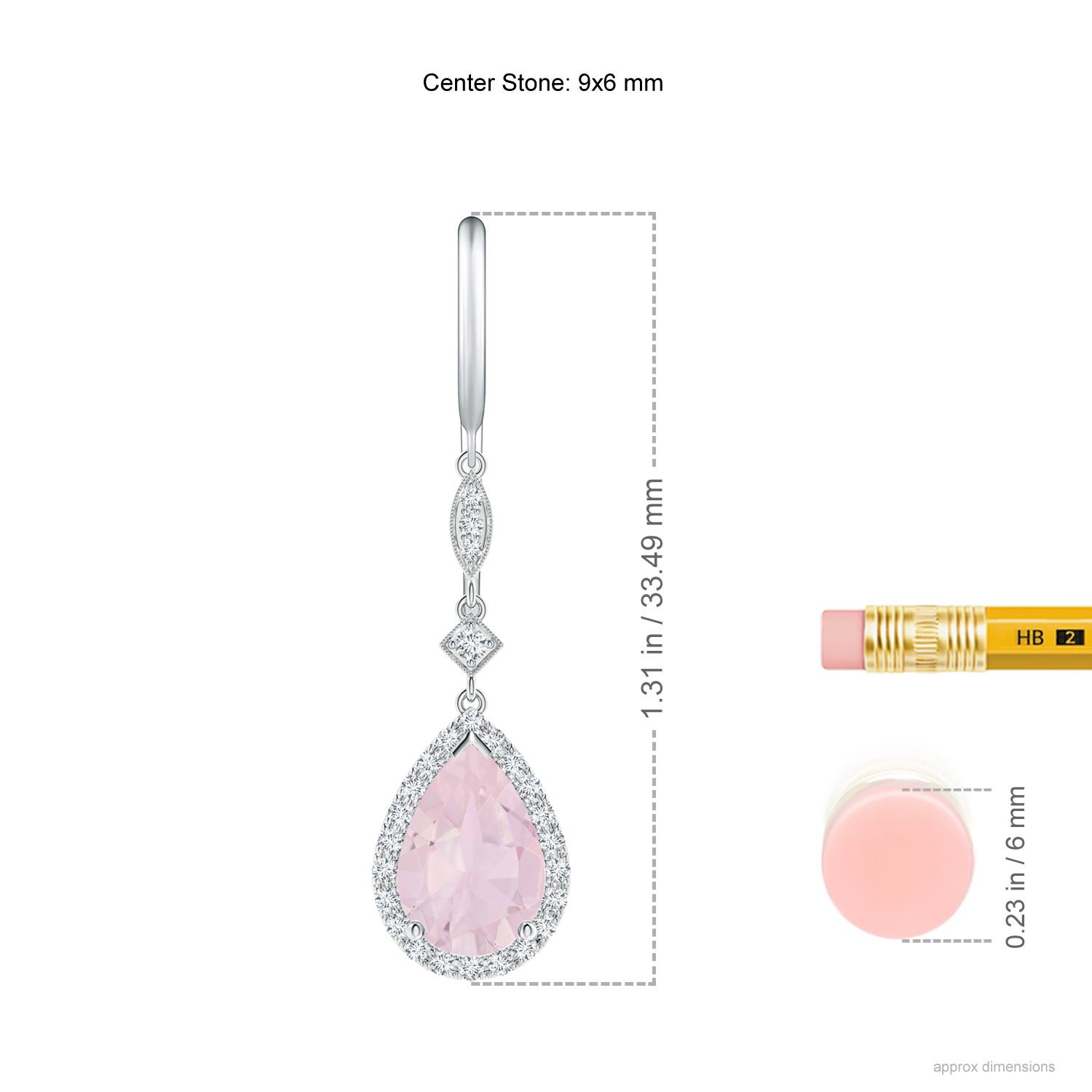 AA - Rose Quartz / 2.86 CT / 14 KT White Gold