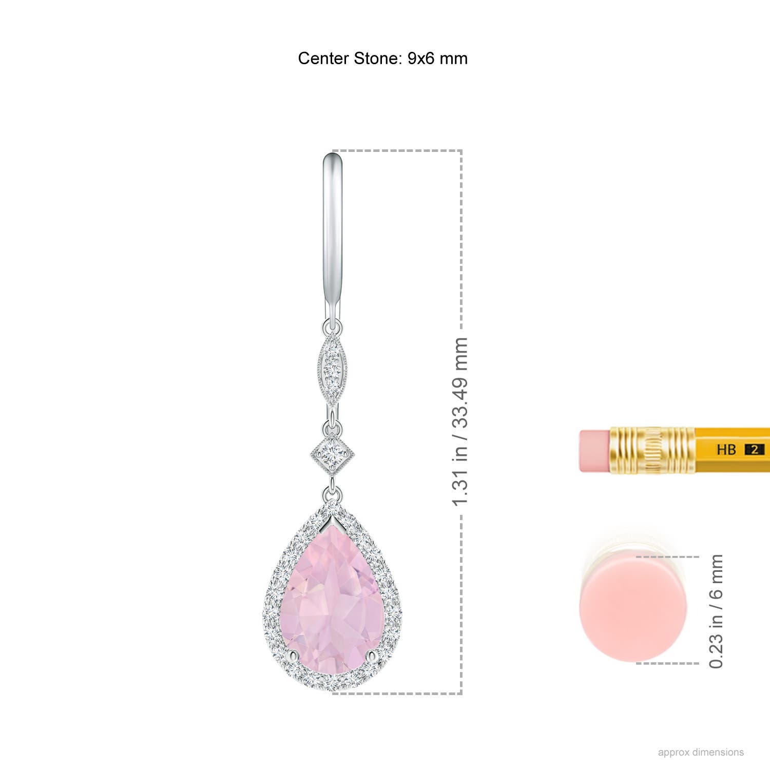 AAA - Rose Quartz / 2.86 CT / 14 KT White Gold