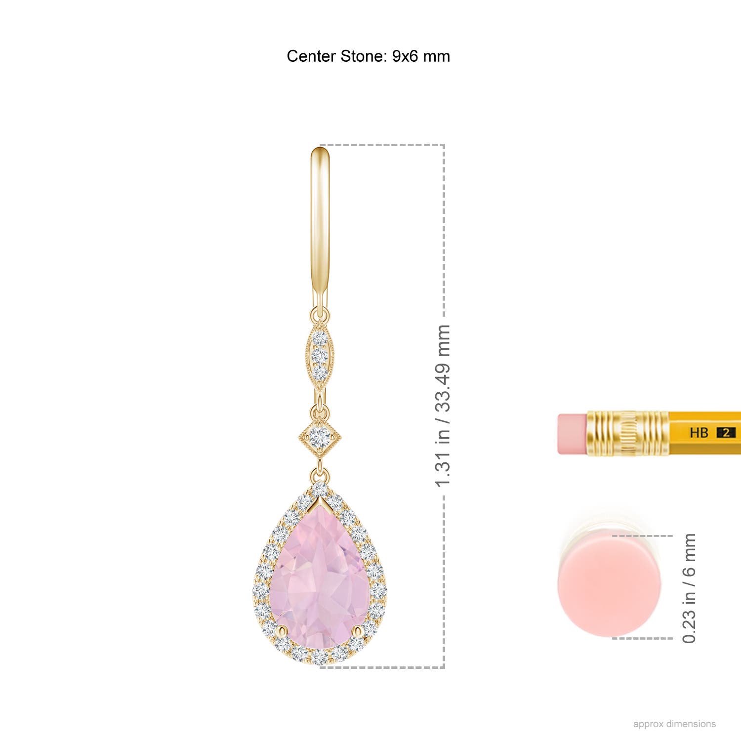 AAA - Rose Quartz / 2.86 CT / 14 KT Yellow Gold