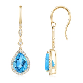 Pear AAA Swiss Blue Topaz