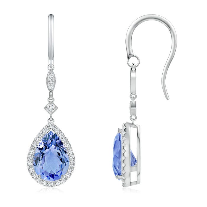 A - Tanzanite / 4.24 CT / 14 KT White Gold