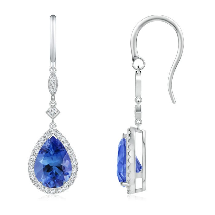 AA - Tanzanite / 4.24 CT / 14 KT White Gold