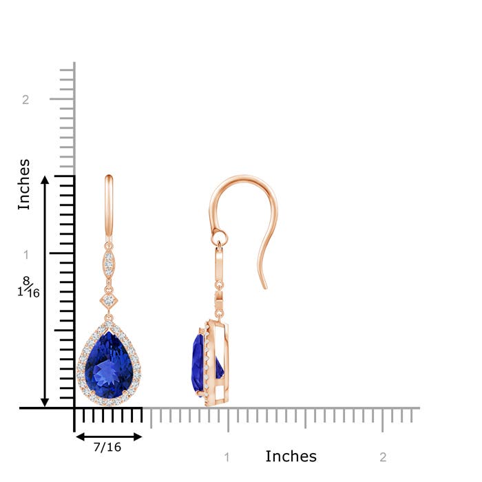 AAA - Tanzanite / 4.24 CT / 14 KT Rose Gold