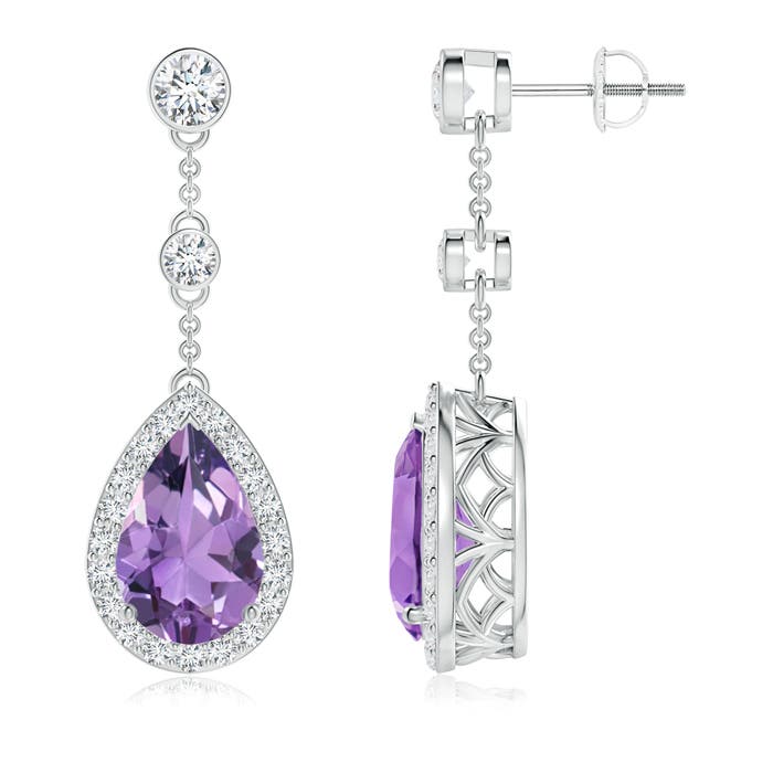 A - Amethyst / 6.53 CT / 14 KT White Gold