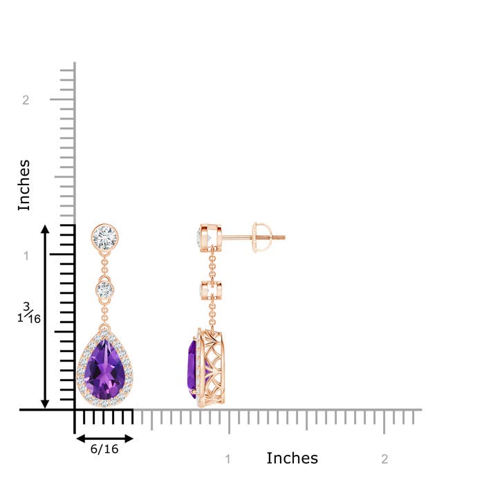 AAAA - Amethyst / 2.88 CT / 14 KT Rose Gold