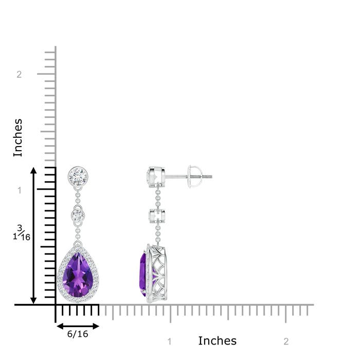 AAAA - Amethyst / 2.88 CT / 14 KT White Gold