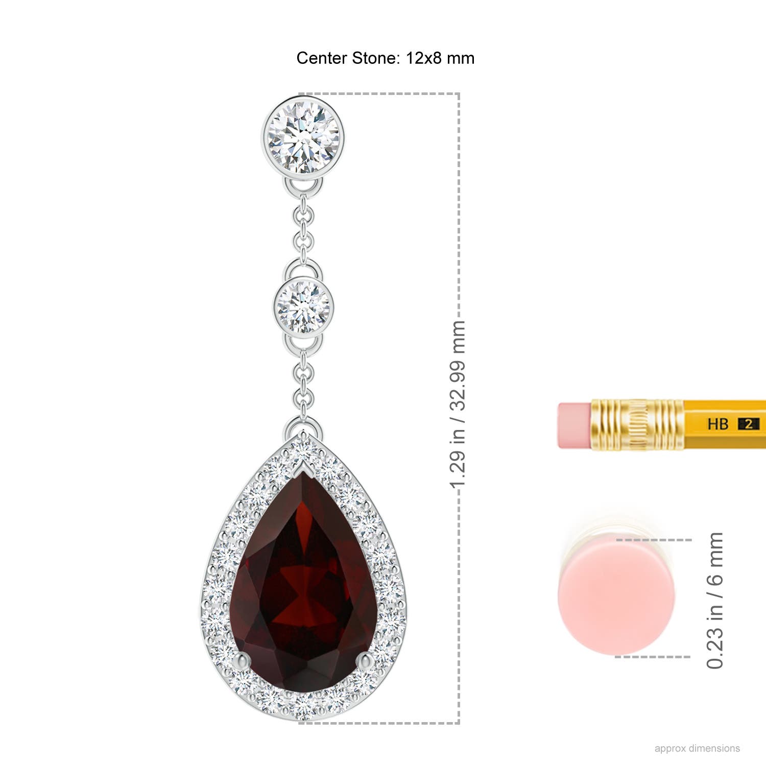 A - Garnet / 8.33 CT / 14 KT White Gold