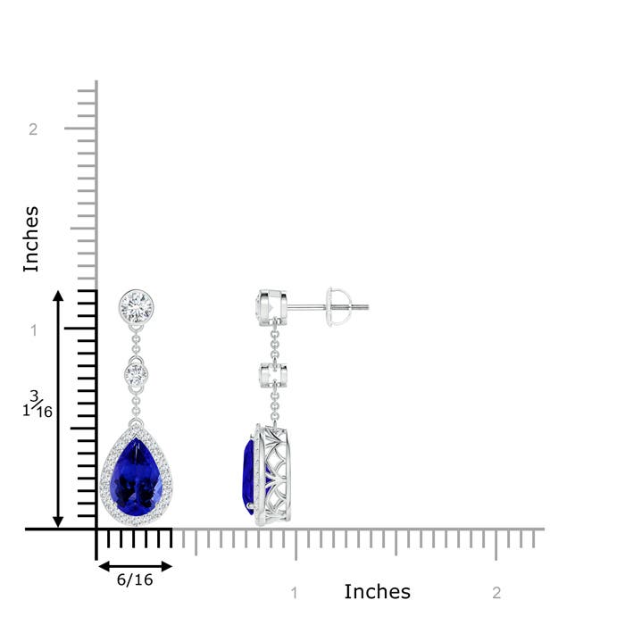 AAAA - Tanzanite / 3.38 CT / 14 KT White Gold