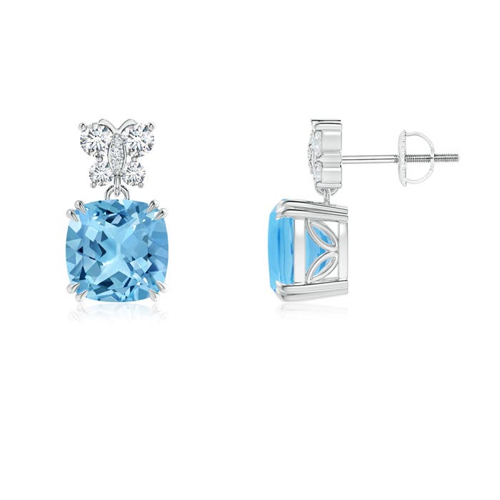 A - Swiss Blue Topaz / 5.5 CT / 14 KT White Gold