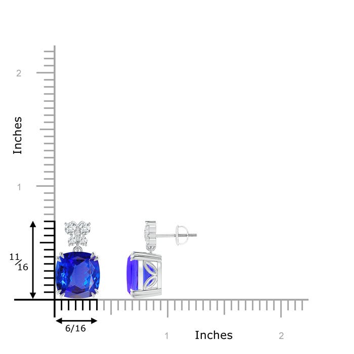 AAA - Tanzanite / 9.5 CT / 14 KT White Gold