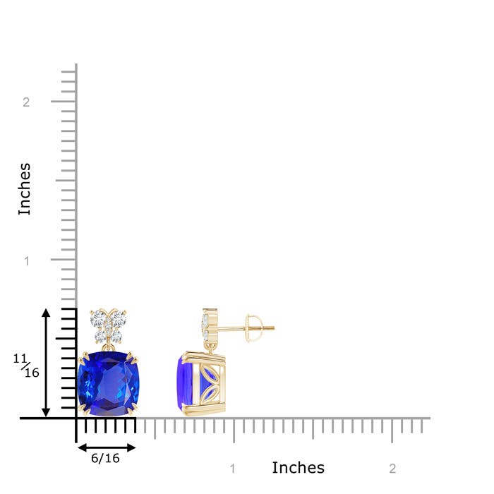 AAA - Tanzanite / 9.5 CT / 14 KT Yellow Gold