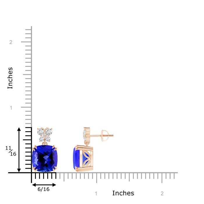 AAAA - Tanzanite / 9.5 CT / 14 KT Rose Gold