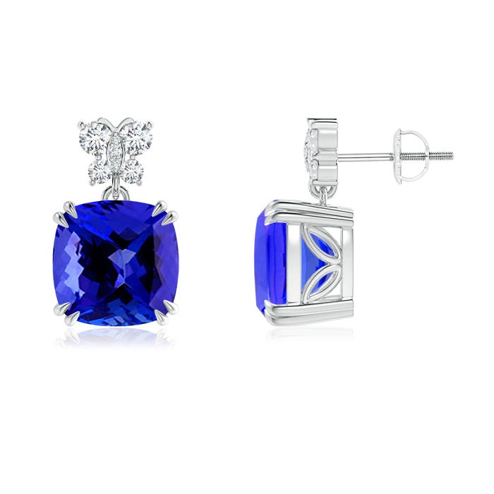 AAAA - Tanzanite / 9.5 CT / 14 KT White Gold