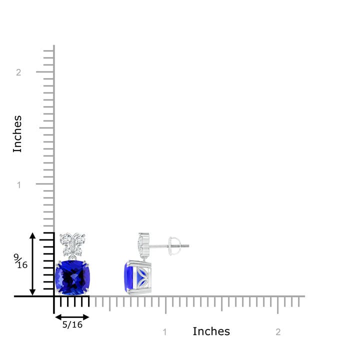 AAAA - Tanzanite / 4.8 CT / 14 KT White Gold