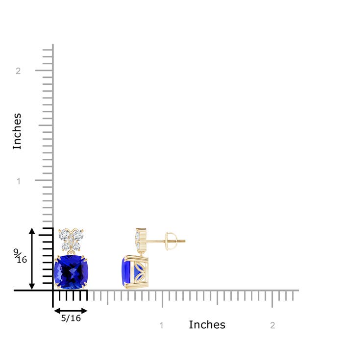 AAAA - Tanzanite / 4.8 CT / 14 KT Yellow Gold