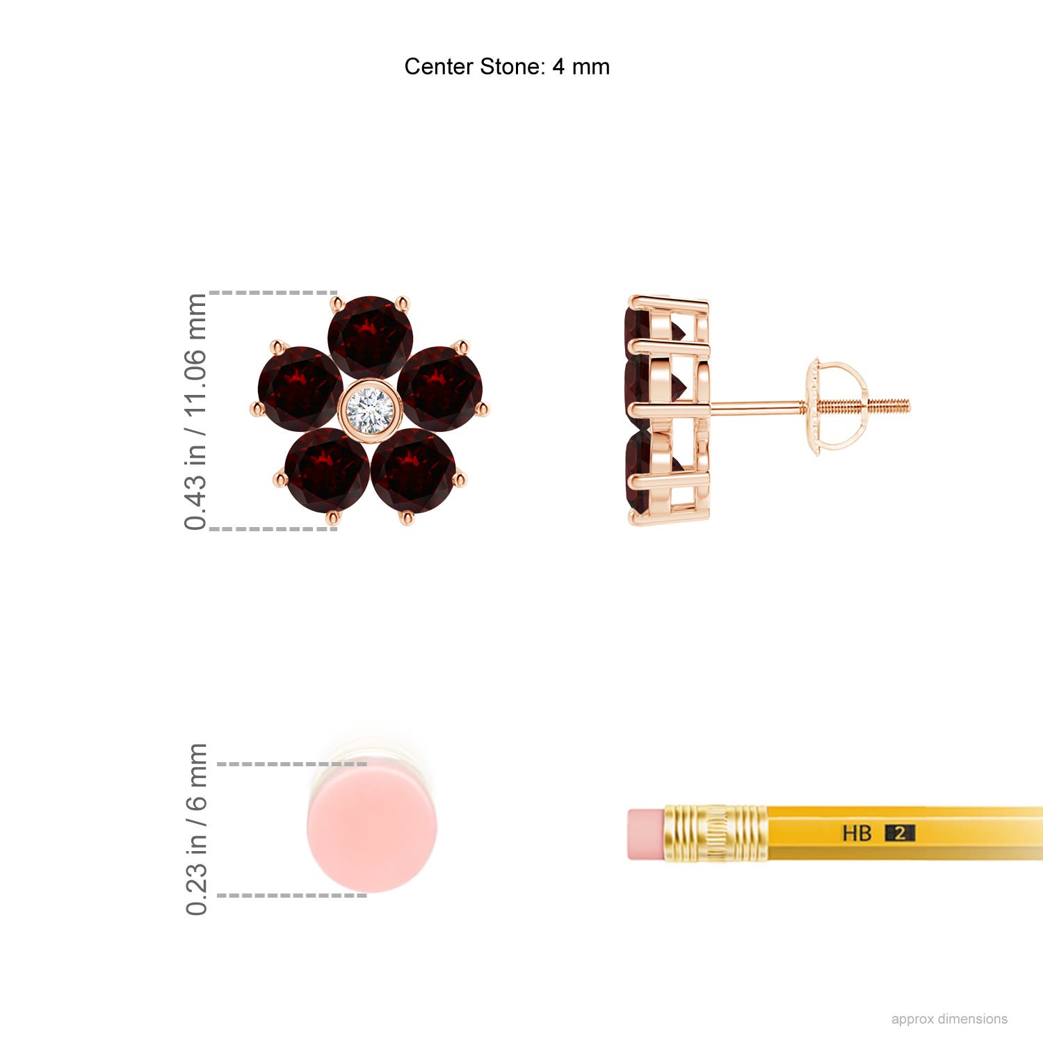 A - Garnet / 3.37 CT / 14 KT Rose Gold