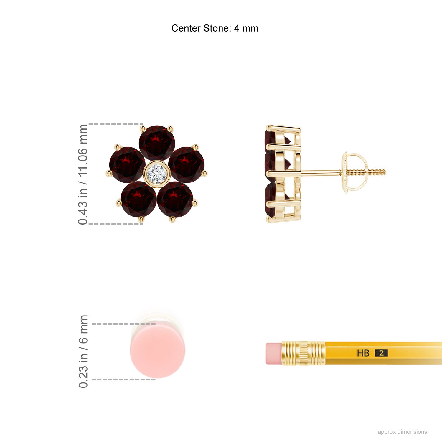 A - Garnet / 3.37 CT / 14 KT Yellow Gold