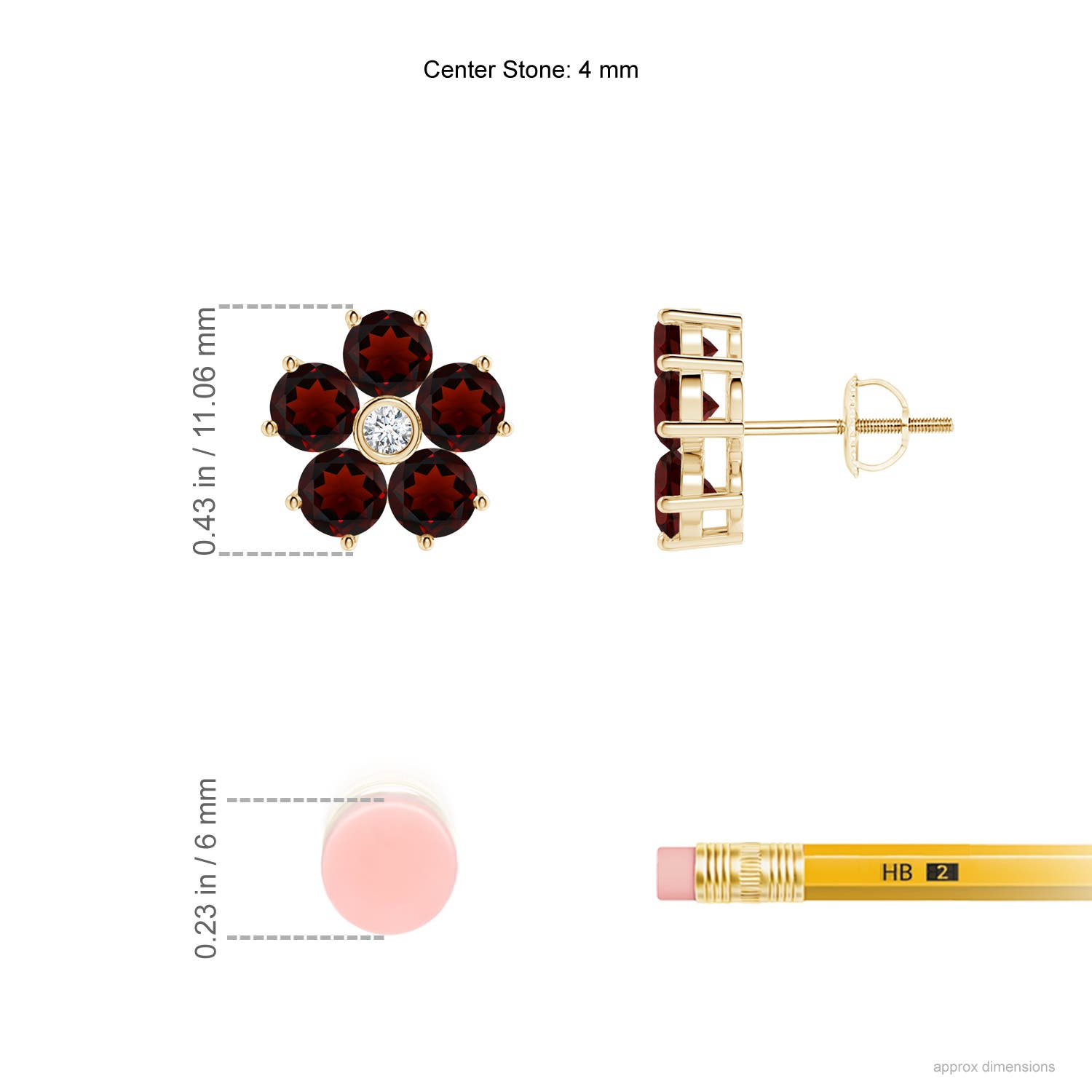 AA - Garnet / 3.37 CT / 14 KT Yellow Gold