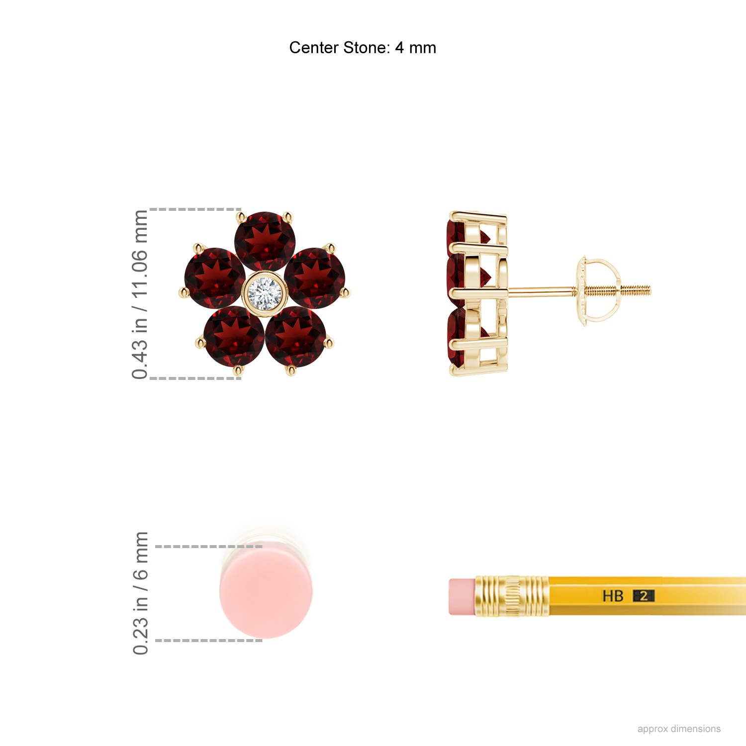 AAA - Garnet / 3.37 CT / 14 KT Yellow Gold