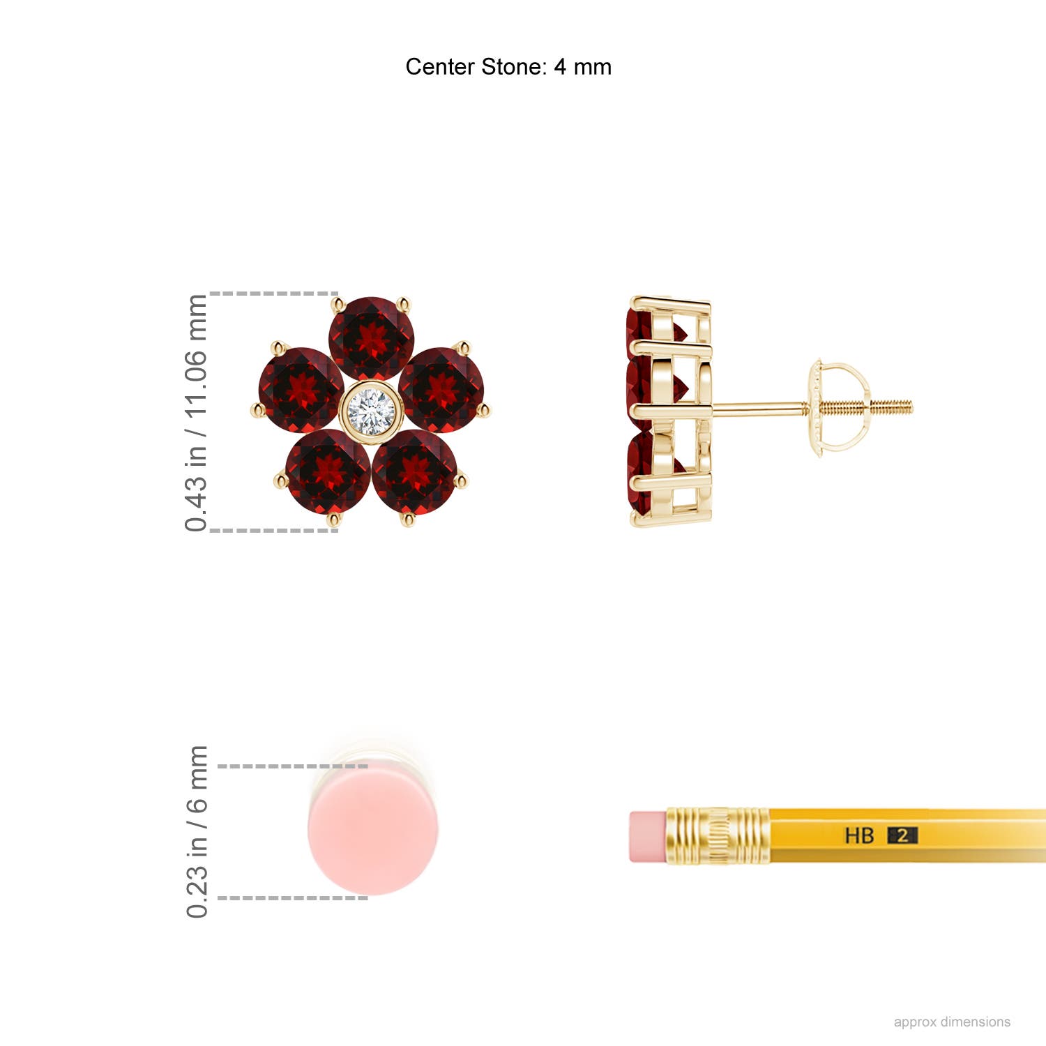 AAAA - Garnet / 3.37 CT / 14 KT Yellow Gold