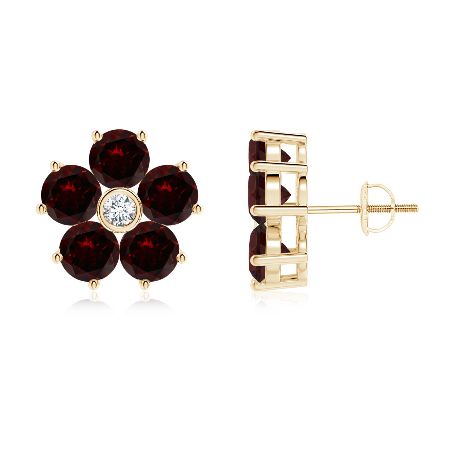 A - Garnet / 6.21 CT / 14 KT Yellow Gold