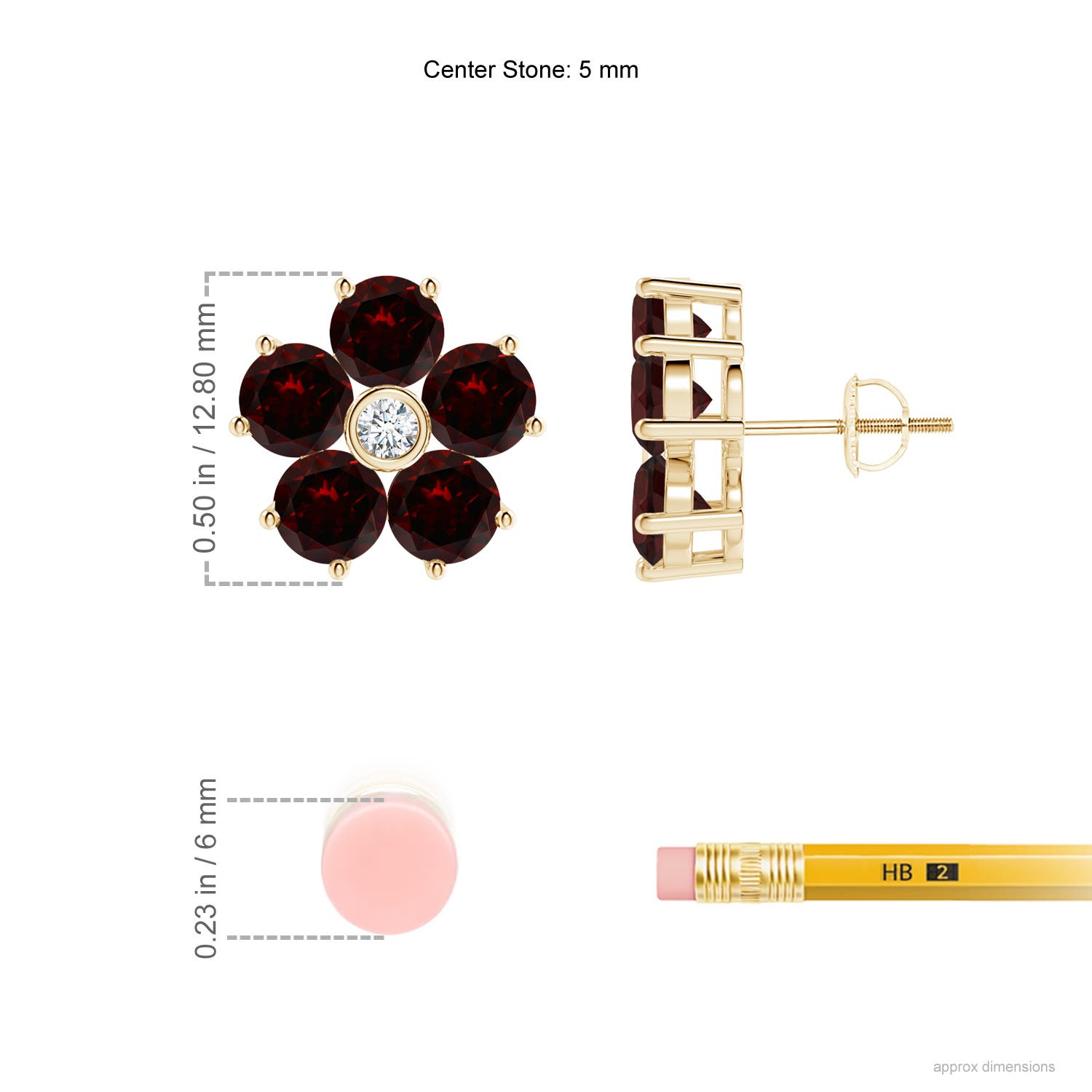 A - Garnet / 6.21 CT / 14 KT Yellow Gold