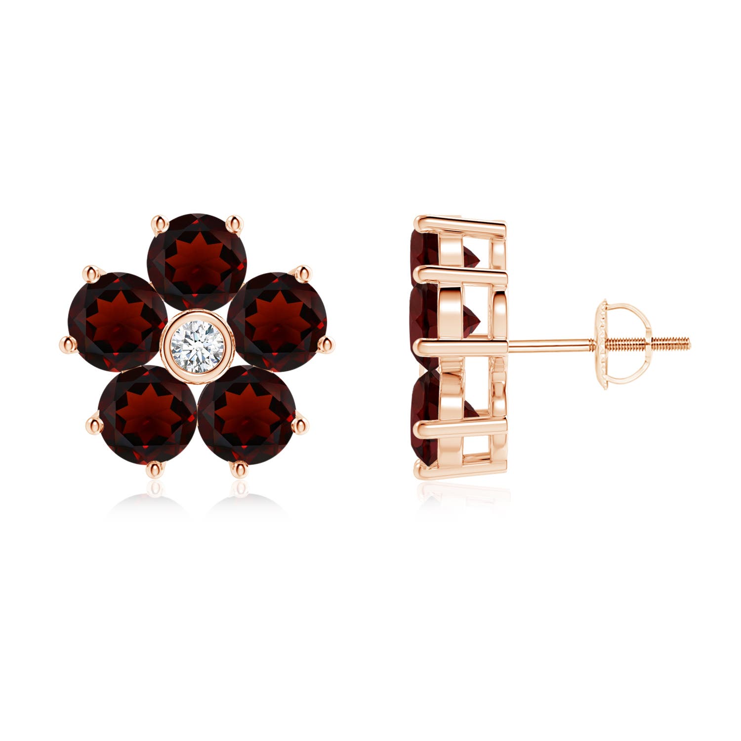 AA - Garnet / 6.21 CT / 14 KT Rose Gold