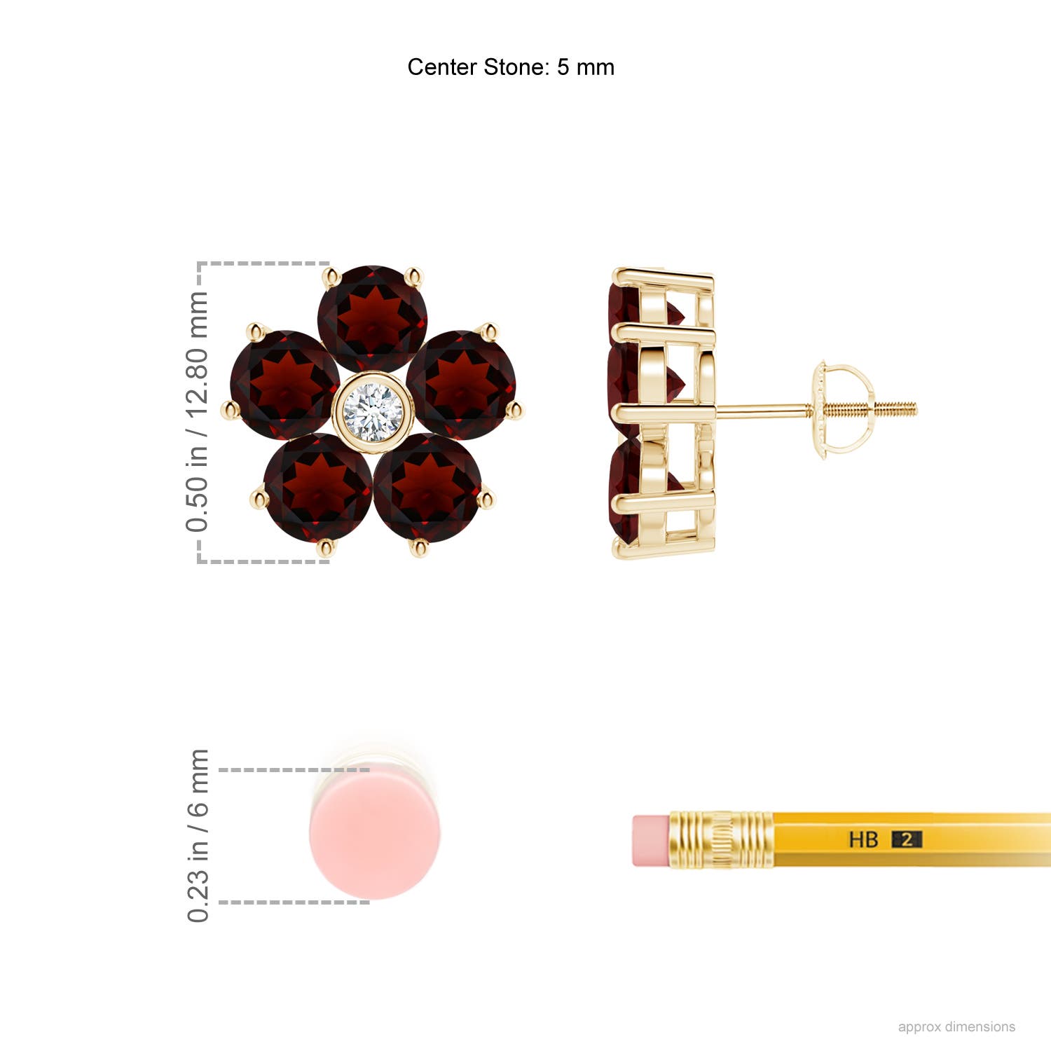 AA - Garnet / 6.21 CT / 14 KT Yellow Gold