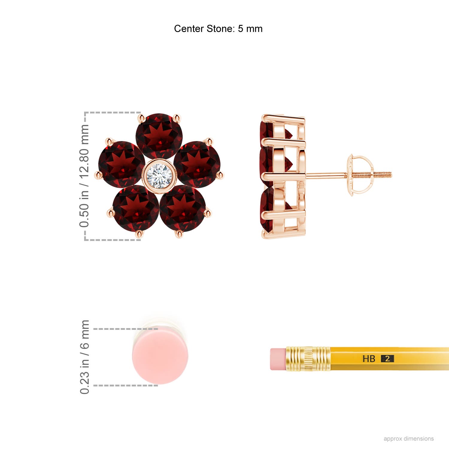 AAA - Garnet / 6.21 CT / 14 KT Rose Gold