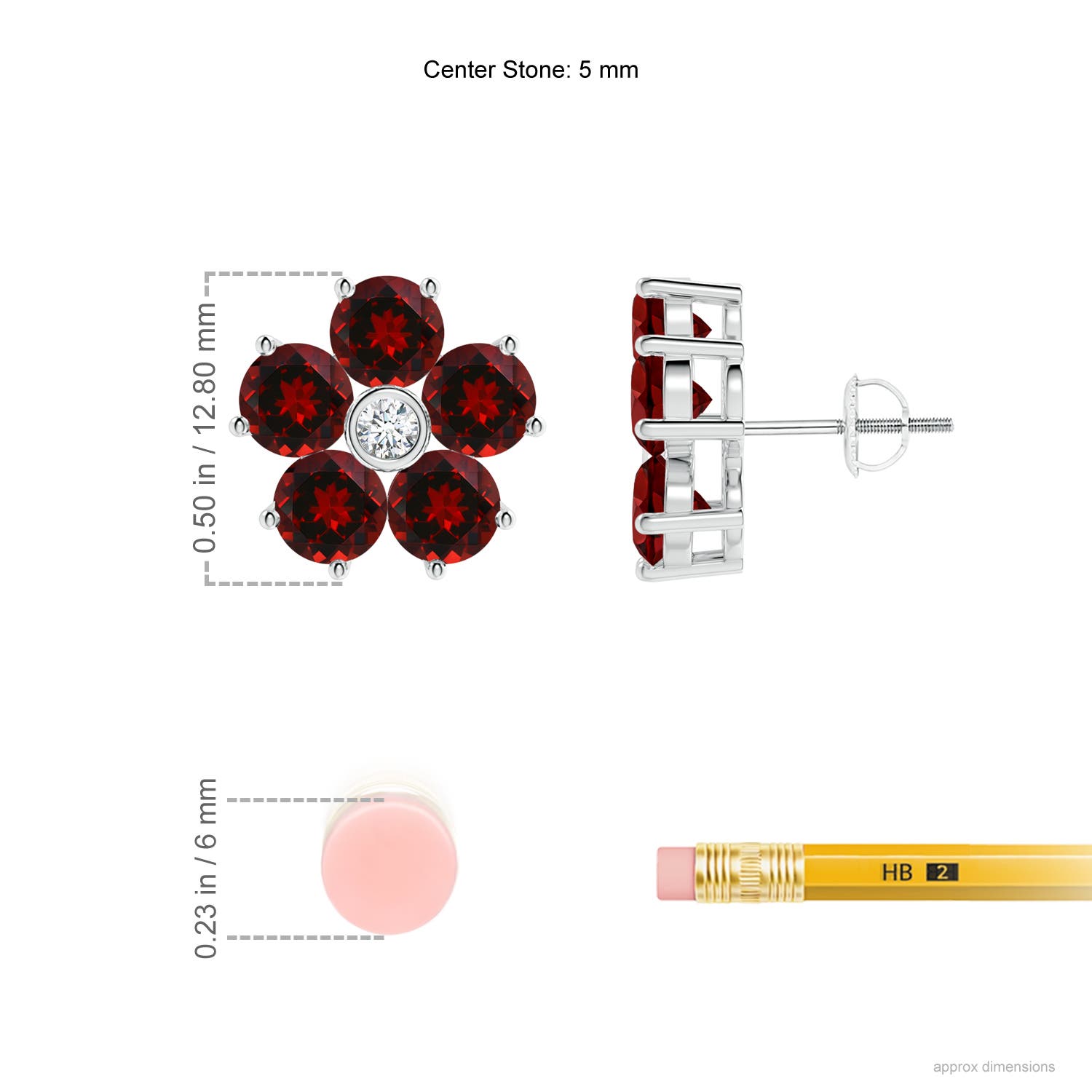 AAAA - Garnet / 6.21 CT / 14 KT White Gold