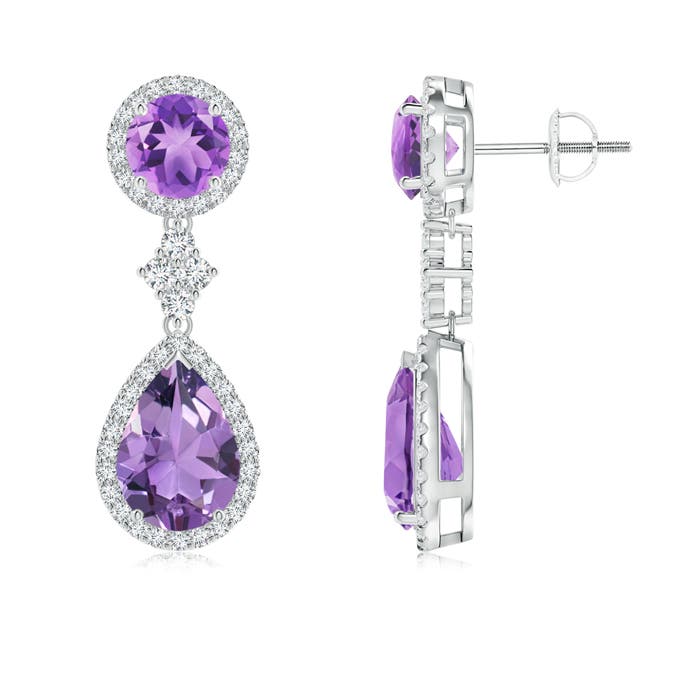 A - Amethyst / 5.51 CT / 14 KT White Gold