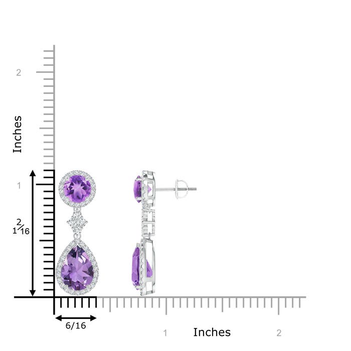 A - Amethyst / 5.51 CT / 14 KT White Gold