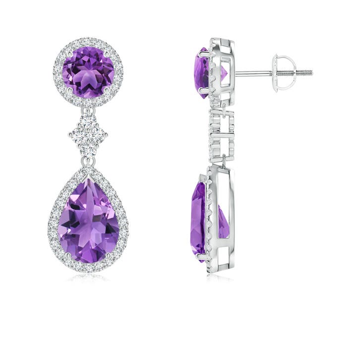 AA - Amethyst / 5.51 CT / 14 KT White Gold