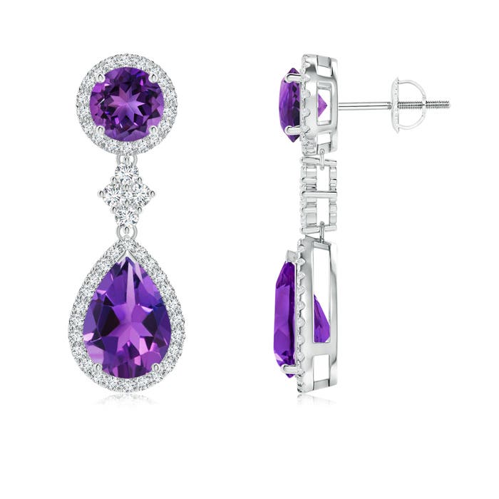 AAAA - Amethyst / 5.51 CT / 14 KT White Gold