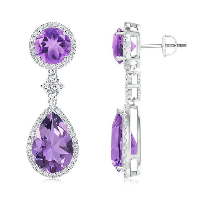 A - Amethyst / 8.33 CT / 14 KT White Gold