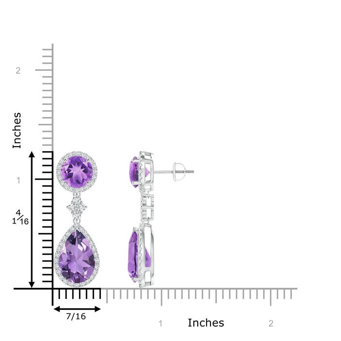 A - Amethyst / 8.33 CT / 14 KT White Gold