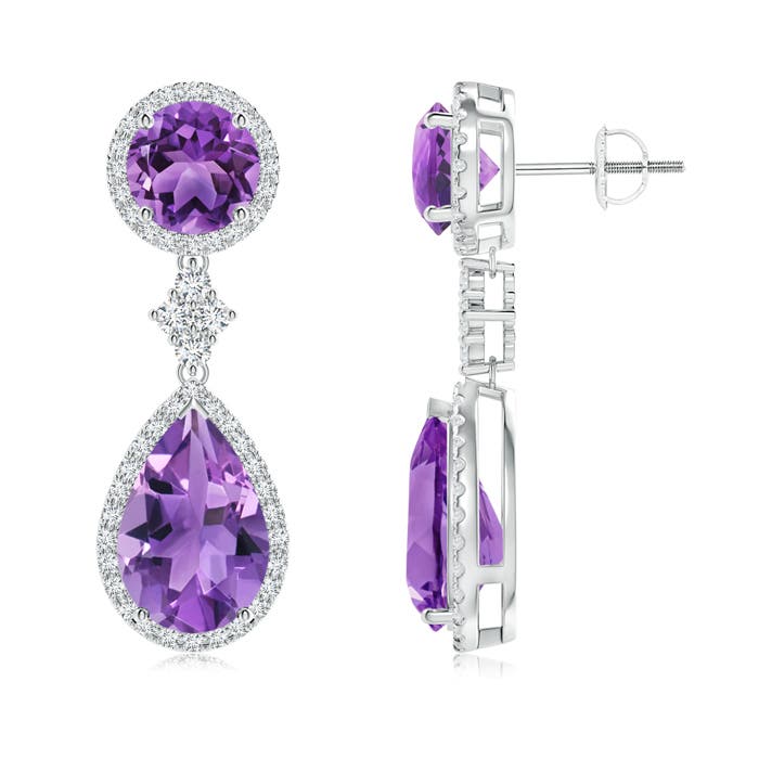 AA - Amethyst / 8.33 CT / 14 KT White Gold