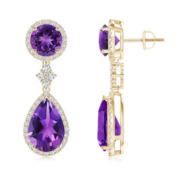 AAAA - Amethyst / 8.33 CT / 14 KT Yellow Gold