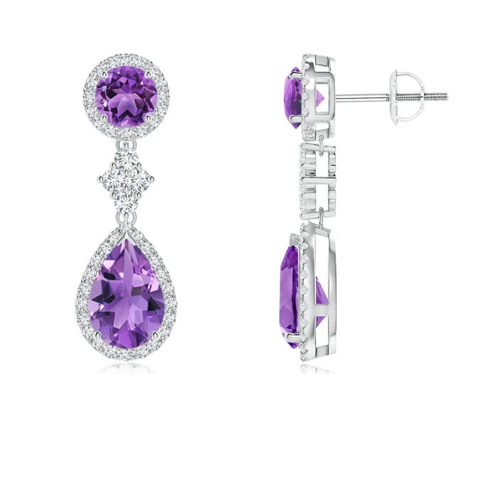 AA - Amethyst / 3.58 CT / 14 KT White Gold