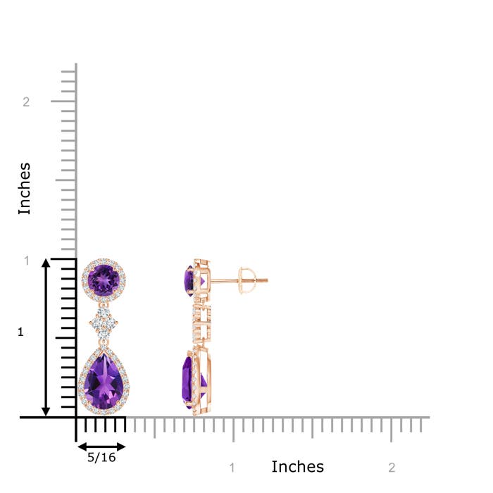 AAAA - Amethyst / 3.58 CT / 14 KT Rose Gold