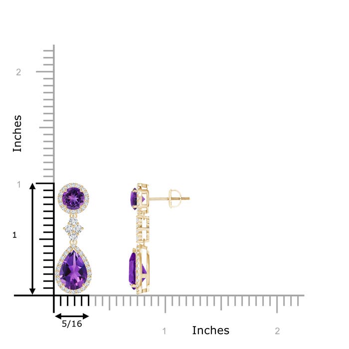 AAAA - Amethyst / 3.58 CT / 14 KT Yellow Gold