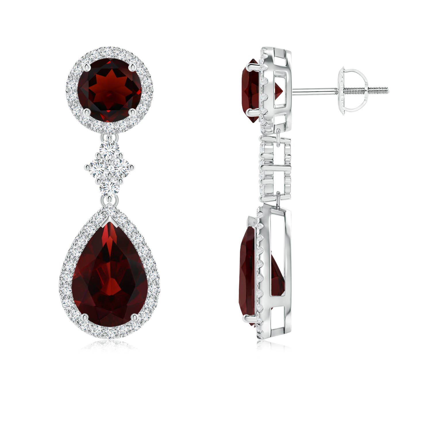 AA - Garnet / 6.91 CT / 14 KT White Gold