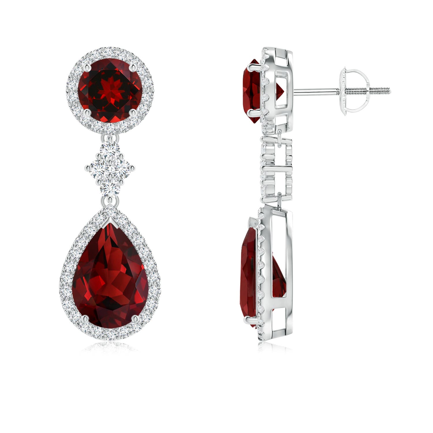 AAAA - Garnet / 6.91 CT / 14 KT White Gold